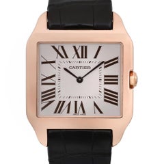 Cartier Santos Dumont Large 18K Rose Gold Gray Dial Mens Watch W2006951