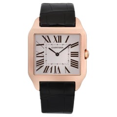 Cartier Santos Dumont grand cadran gris et or rose 18 carats pour hommes W2006951