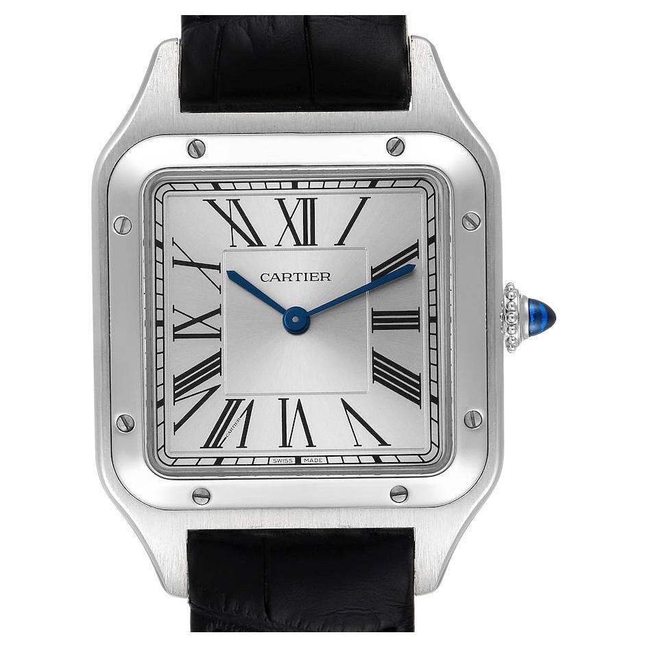 Cartier Santos Dumont Large Black Strap 