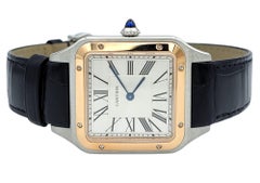 Cartier Santos-Dumont Large Model Stainless Steel & 18 Karat Rose Gold Watch