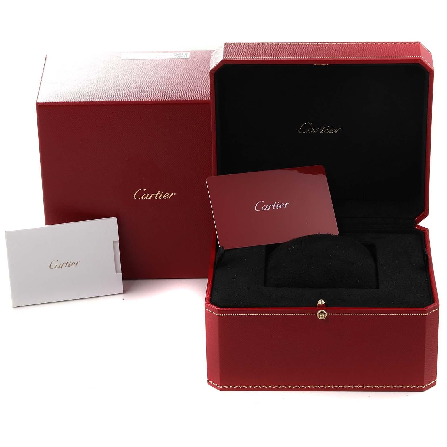Cartier Santos Dumont Large Steel Rose Gold Mens Watch W2SA0011 Box Card en vente 5