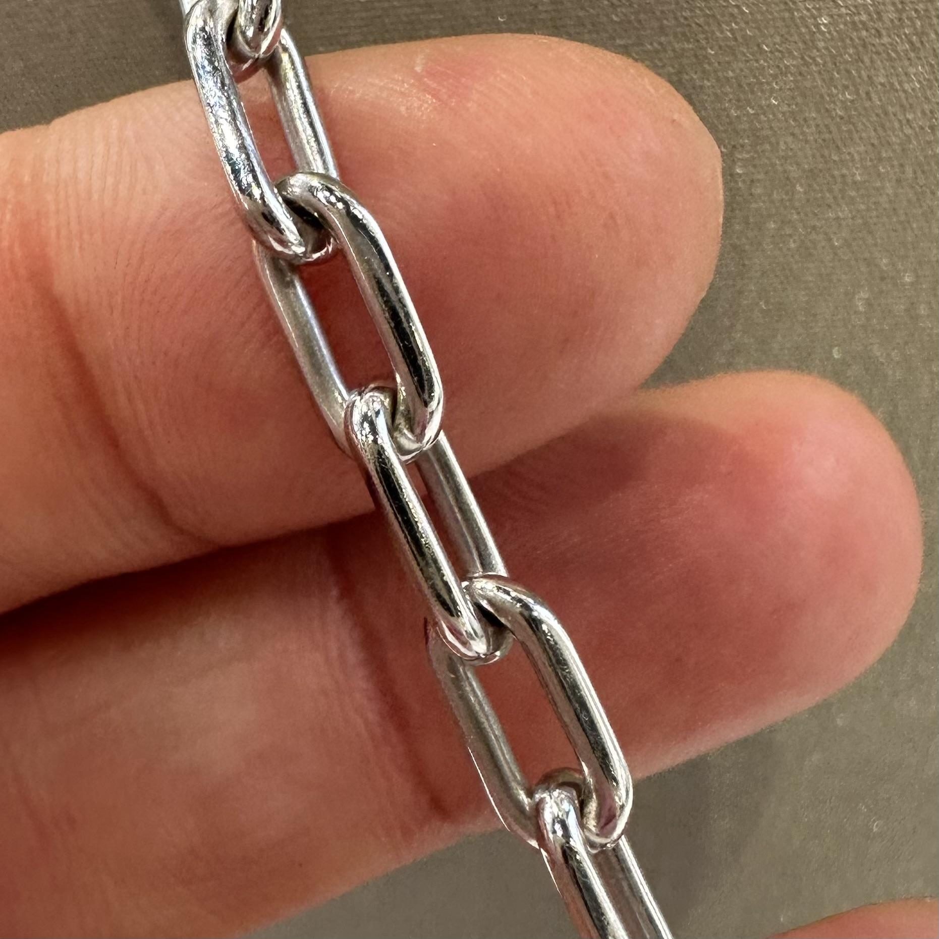 Chaîne à maillons en or blanc 18 carats Santos Dumont de Cartier Pour femmes en vente