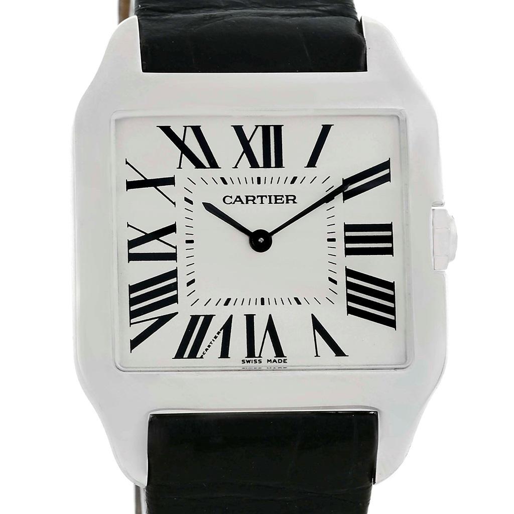 Cartier Santos Dumont Men's 18 Karat White Gold Manual Watch W2007051