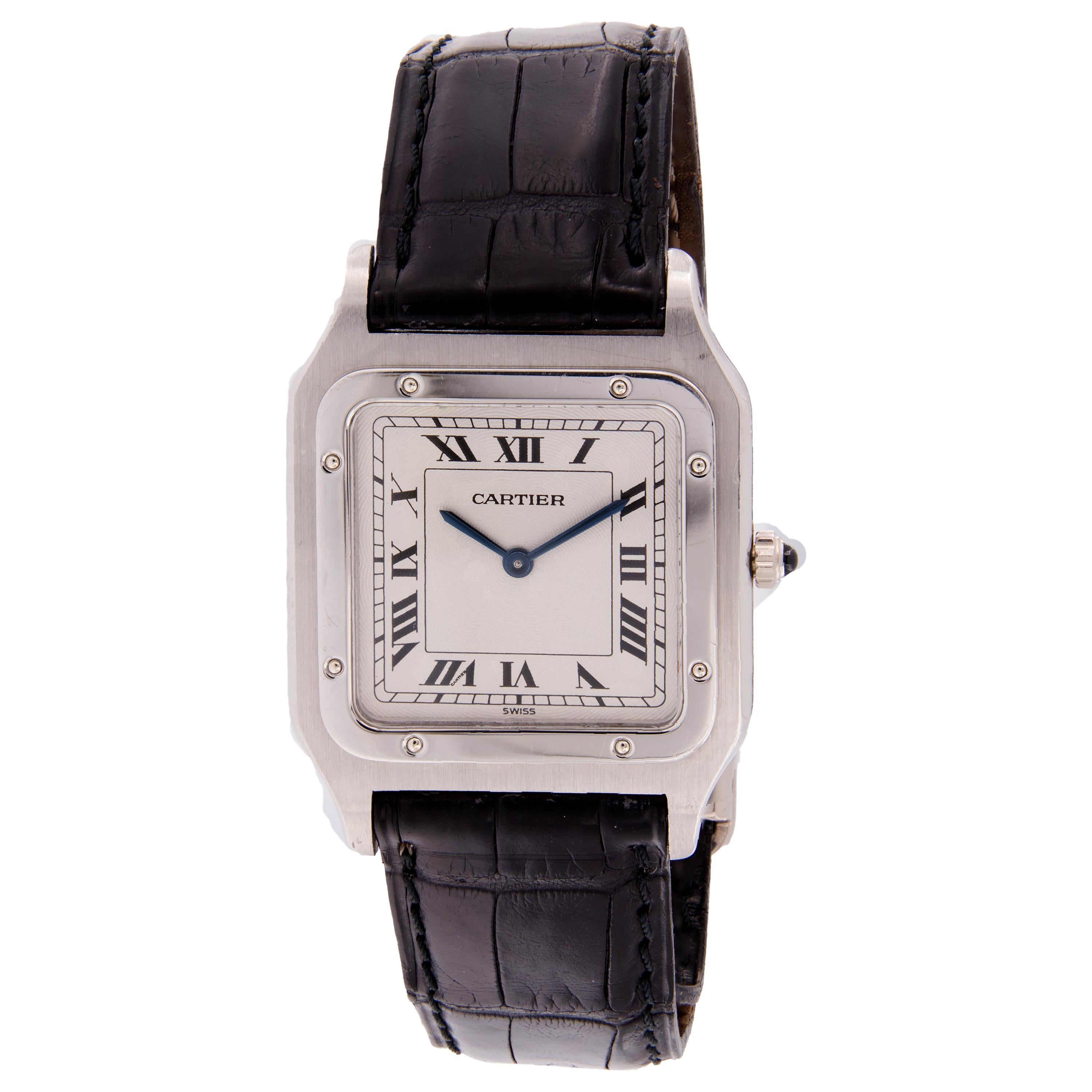 Cartier Santos Dumont Paris Platinum 1575 Watch