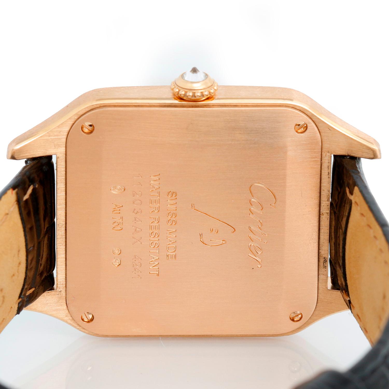 Cartier Santos Dumont Quartz 18k Rose  Gold  WJSA0016 4241 1