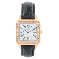 Cartier Santos Dumont Quartz 18k Rose  Gold  WJSA0016 4241