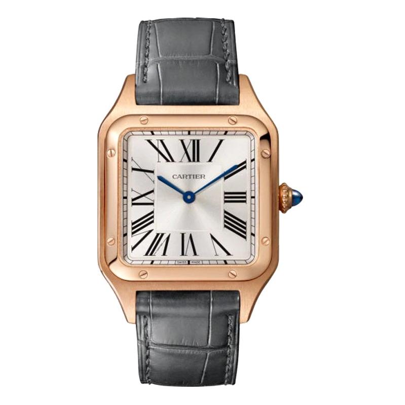 Cartier Santos-Dumont Quartz Movement Large Model Pink Gold Watch WGSA0021