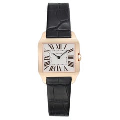 Cartier Santos Dumont Small 18k Rose Gold Silver Dial Womens Watch W2009251