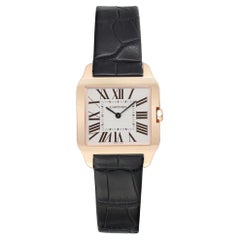 Cartier Santos Dumont: 18 Karat Roségold Silber Damenuhr mit Zifferblatt, W2009251