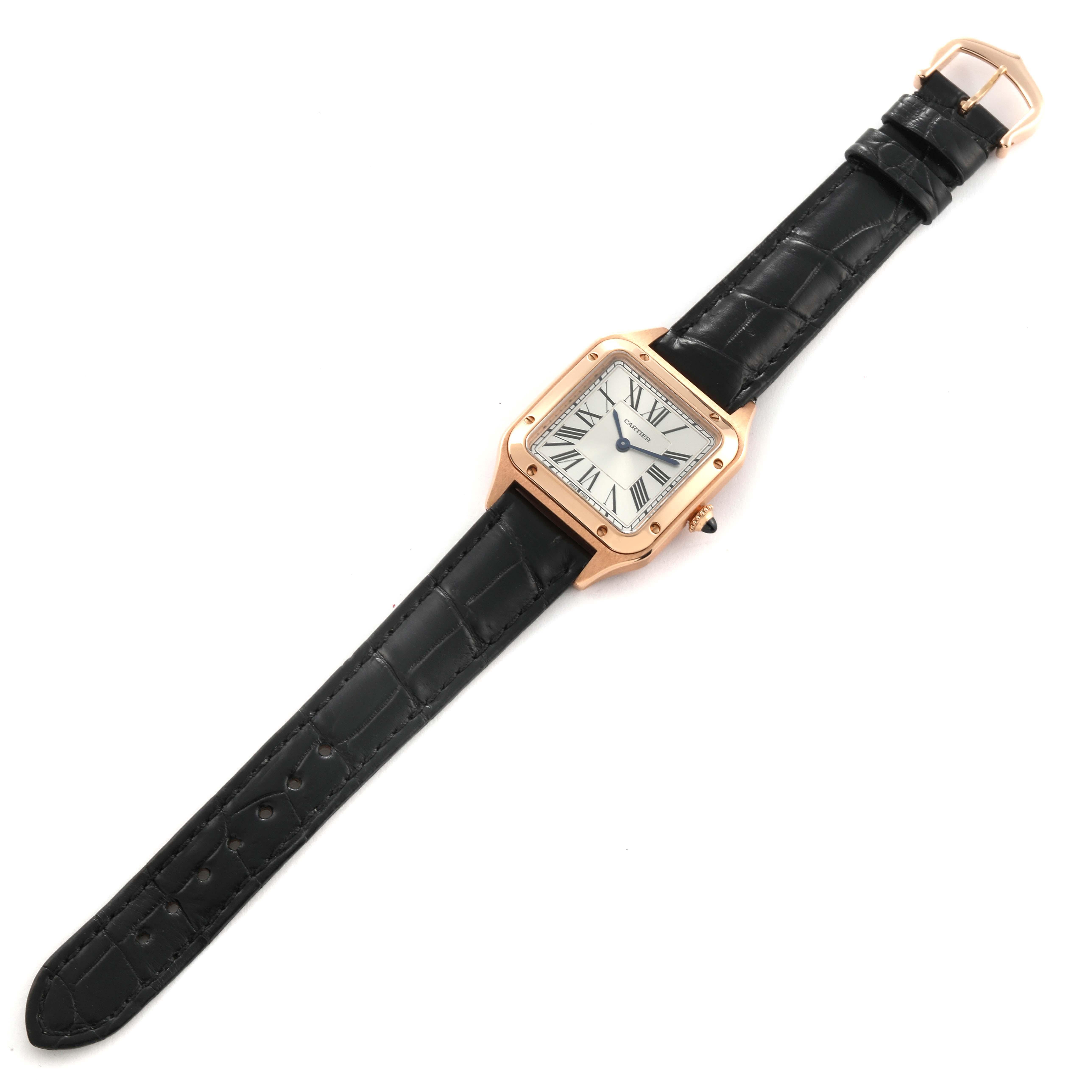 Cartier Santos Dumont Small Rose Gold Mens Watch WGSA0022 Card For Sale 1