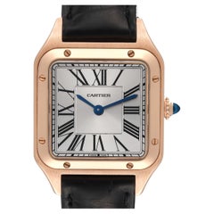 Used Cartier Santos Dumont Small Rose Gold Mens Watch WGSA0022 Card