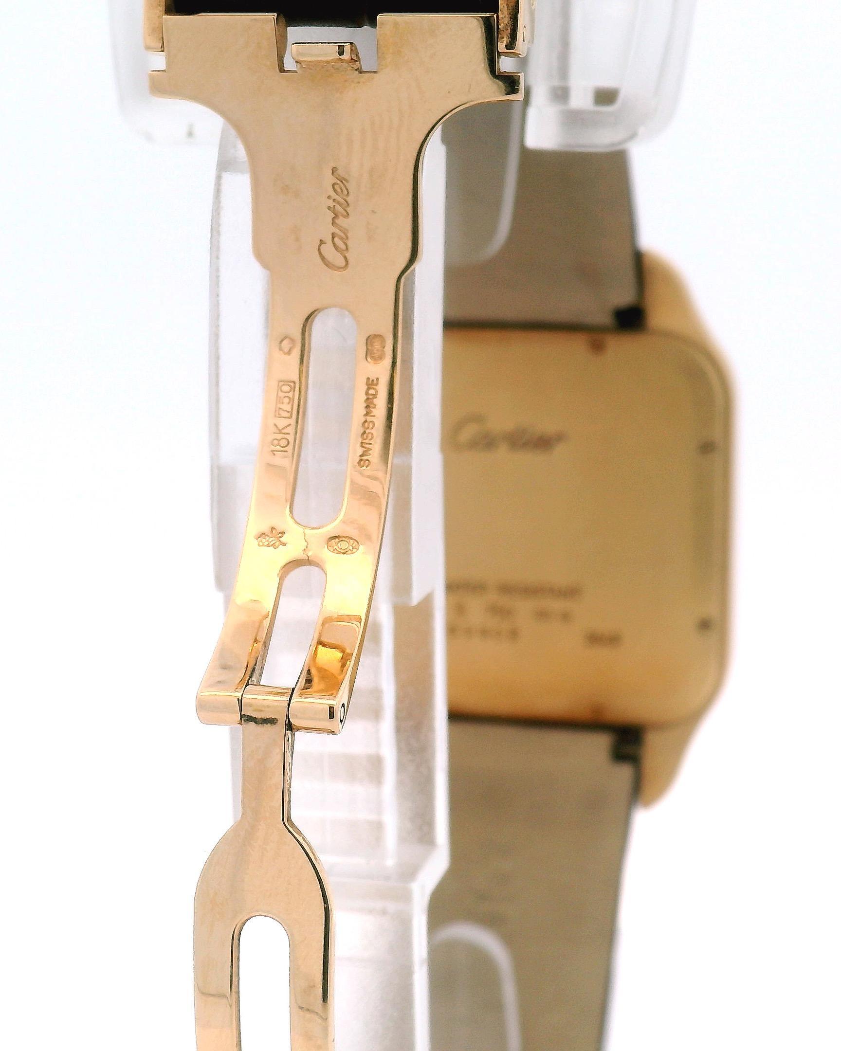 Cartier Santos Dumont W2006851 Large 18k Yellow Gold Mens Watch 2