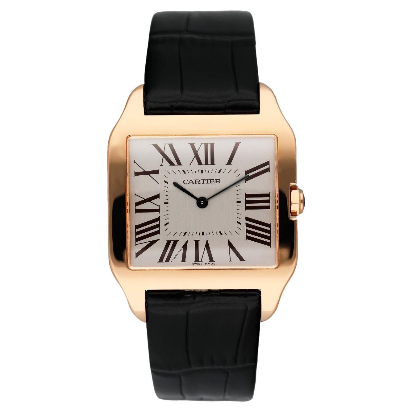 Cartier Santos Dumont W2006951 18K Rose Gold Ladies Watch Box Papers