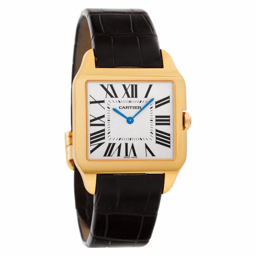 Contemporary Cartier Santos Dumont W2006951, Grey Dial, Certified and Warranty