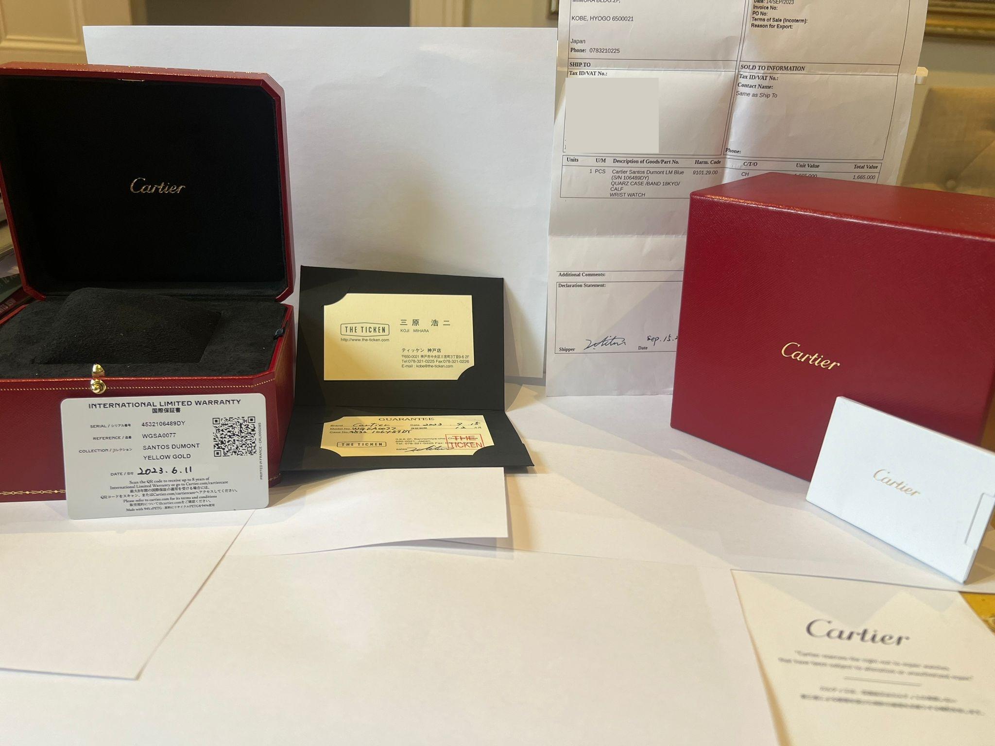 Cartier Santos Dumont Watch (Large) For Sale 10