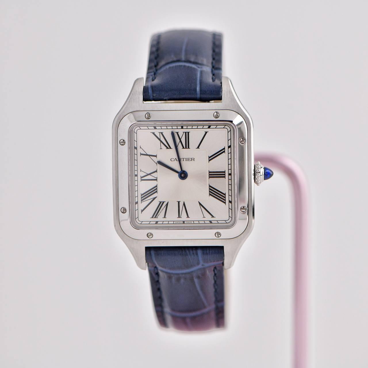 Cartier Santos-Dumont Uhr, Großes Modell WSSA0022 im Angebot 3