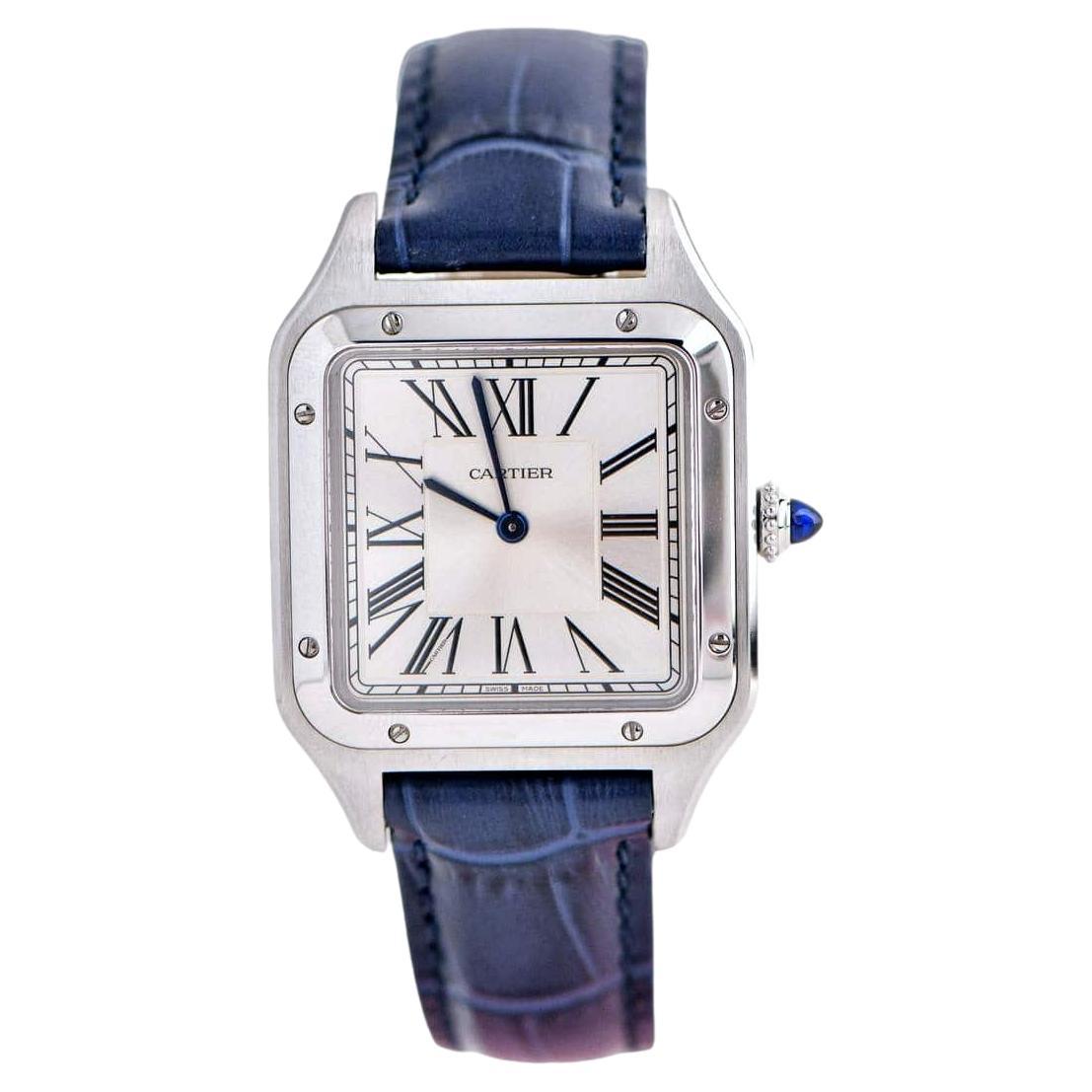 Cartier Santos-Dumont Uhr, Großes Modell WSSA0022 im Angebot