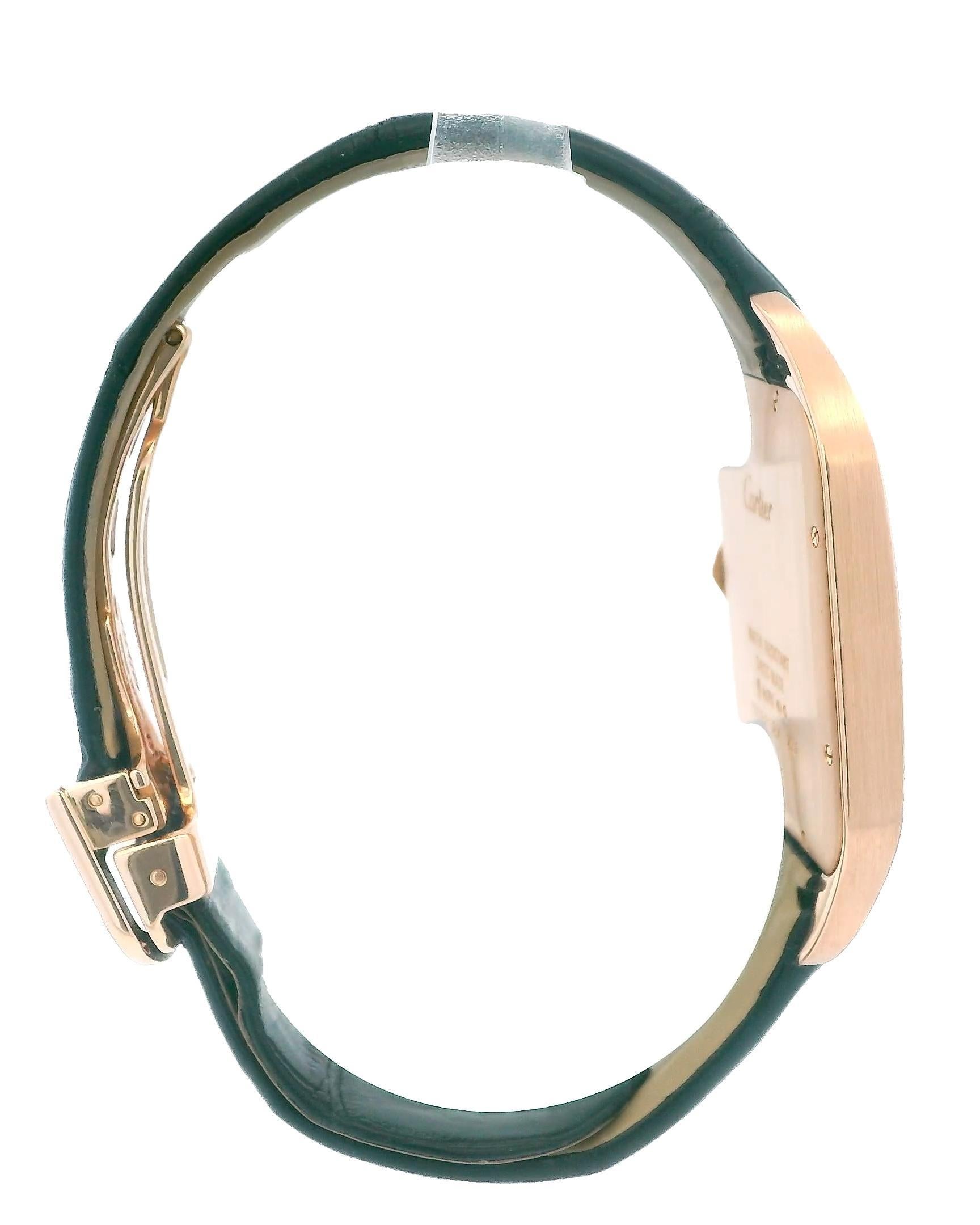 Cartier Santos Dumont WH100751 18K Rose Gold With Box & Card In Excellent Condition In Great Neck Plaza, NY