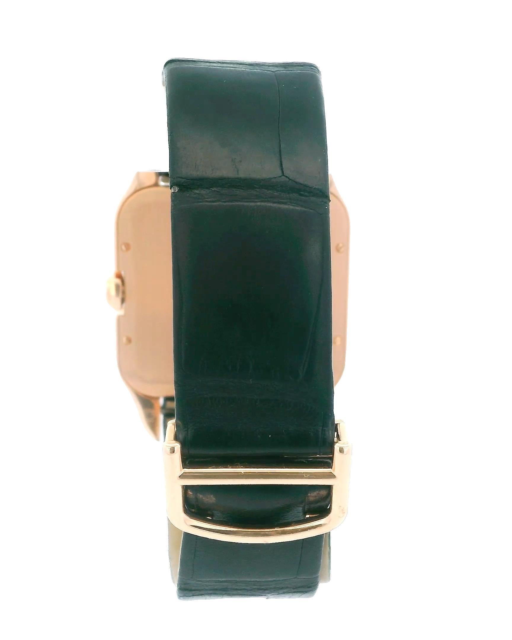 Women's or Men's Cartier Santos Dumont WH100751 18K Rose Gold With Box & Card