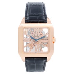 Cartier Santos Dumont XL Skeleton Montre en or rose W2020057