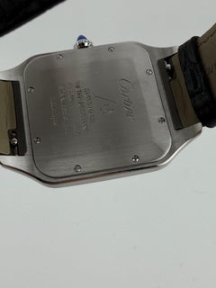 Cartier Santos Dumont XL W2SA0017 4305 33.9mm Silver Dial 18k Rose Gold Steel