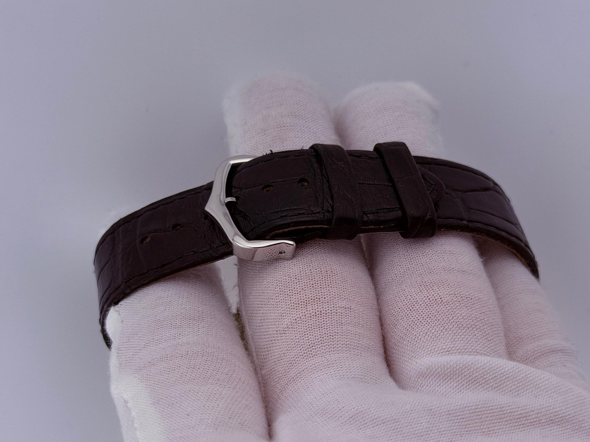 Cartier Santos Dumont XL W2SA0017 4305 33,9 mm Quadrante argento Oro rosa 18k Steele in vendita 1