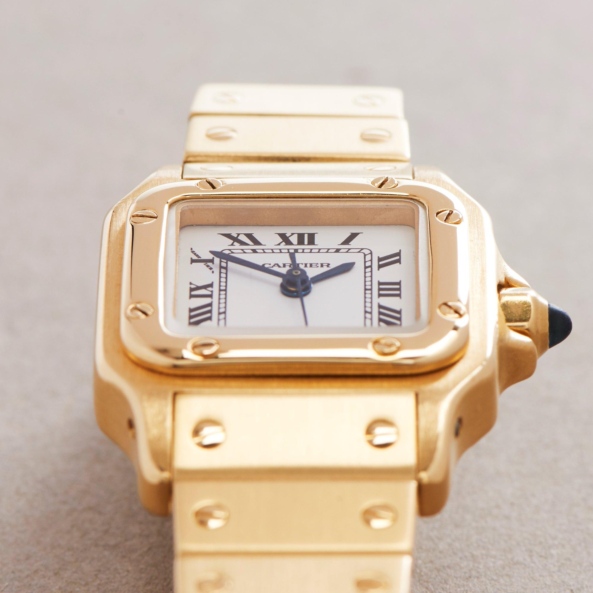 Cartier Santos Galbee 0 866930 Ladies Yellow Gold Automatique Watch In Good Condition In Bishops Stortford, Hertfordshire