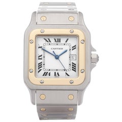 Retro Cartier Santos Galbee 1172961 Unisex Yellow Gold & Stainless Steel Watch