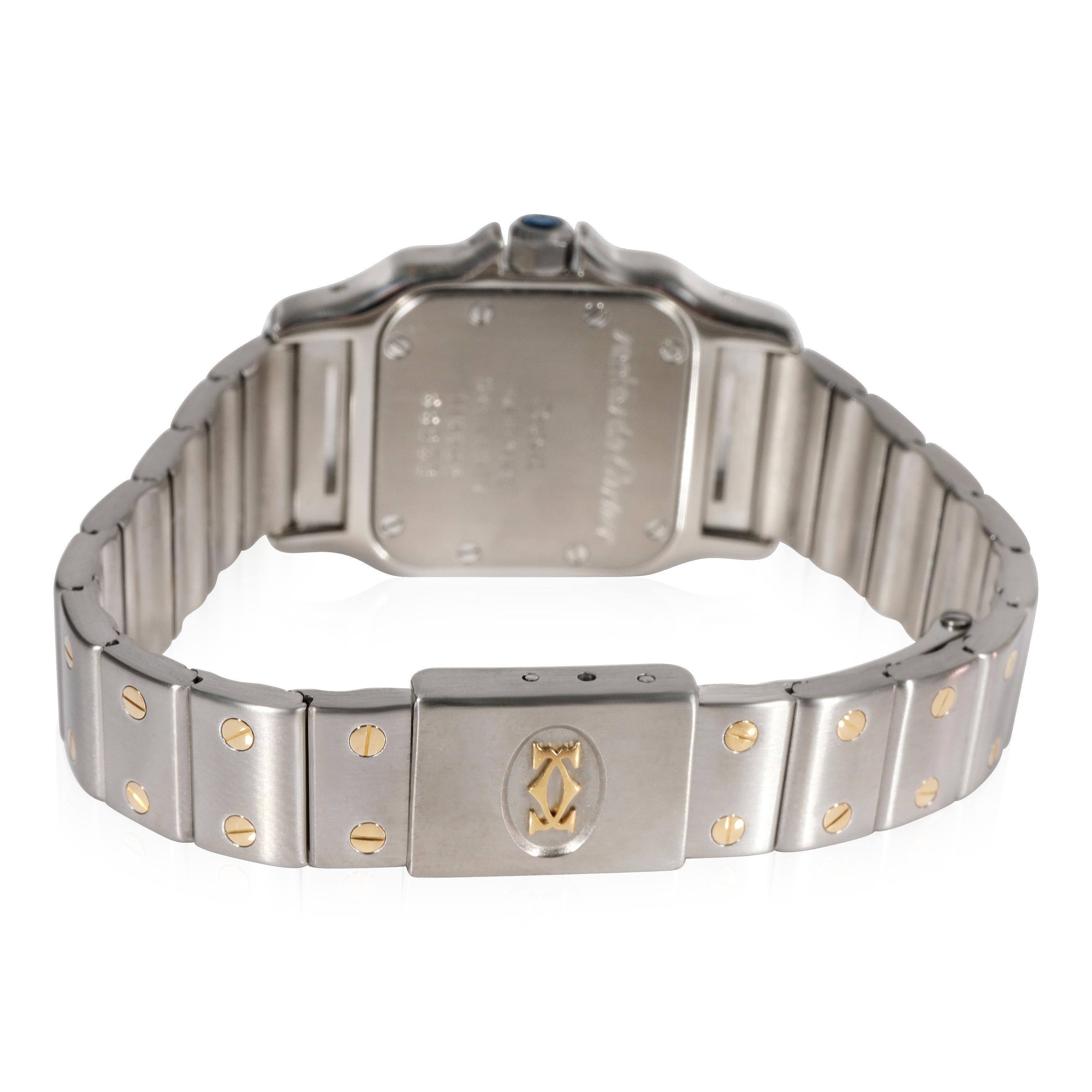 Cartier Santos Galbee 119902 Women's Watch in  Stainless Steel/Yellow Gold

SKU: 119477

PRIMARY DETAILS
Brand: Cartier
Model: Santos Galbee
Country of Origin: Switzerland
Movement Type: Quartz: Battery
Year of Manufacture: 1990-1999
Condition: In