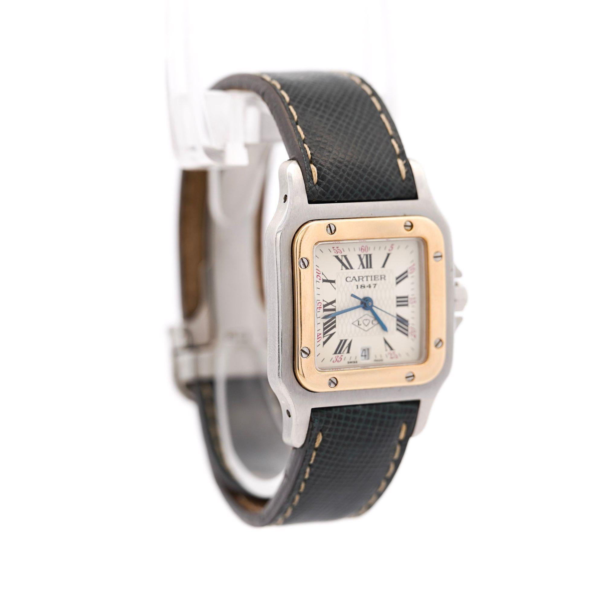 Cartier Santos Galbee 150. Jahrestag Edition zweifarbig 29mm Uhr im Angebot 7