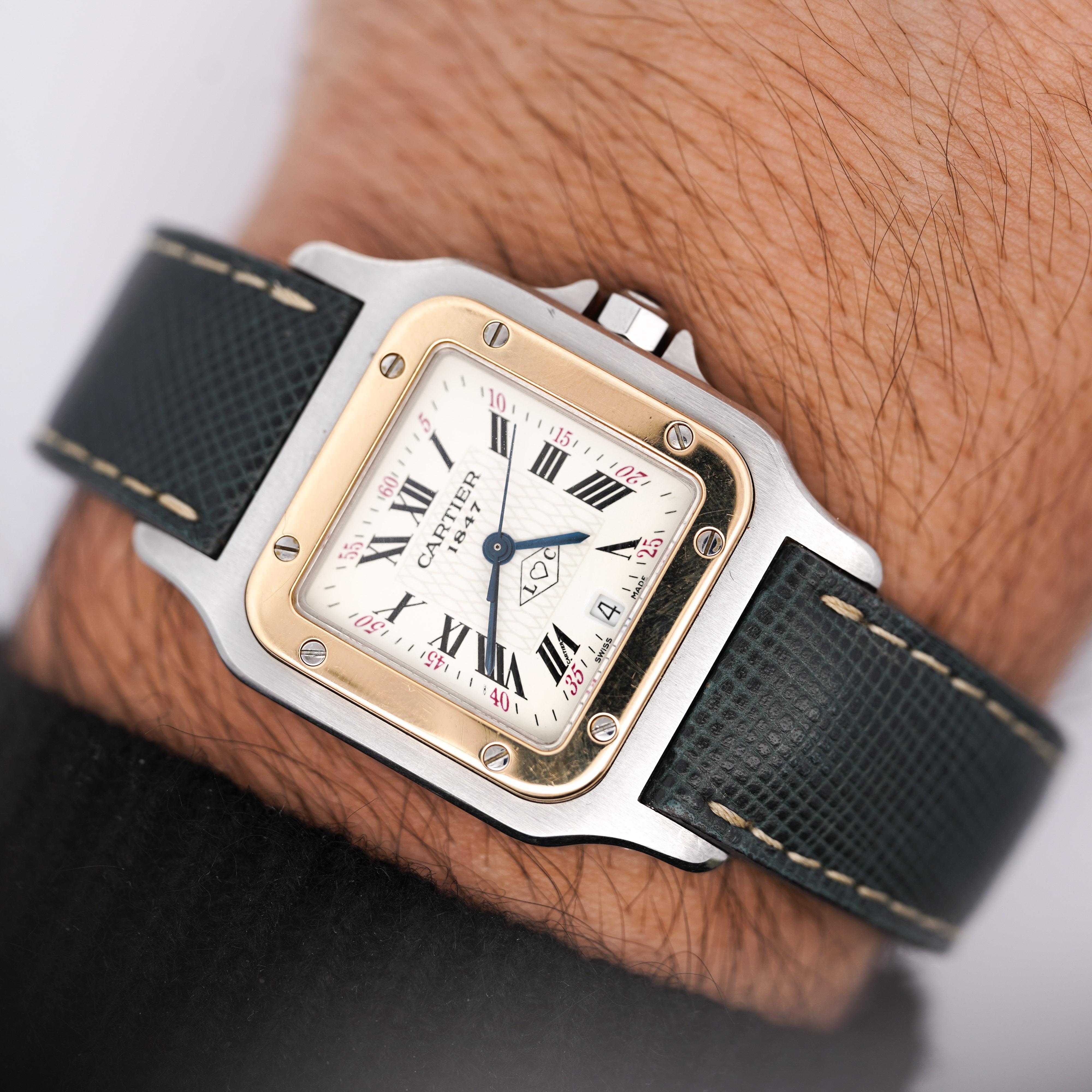 Cartier Santos Galbee 150. Jahrestag Edition zweifarbig 29mm Uhr im Angebot 1