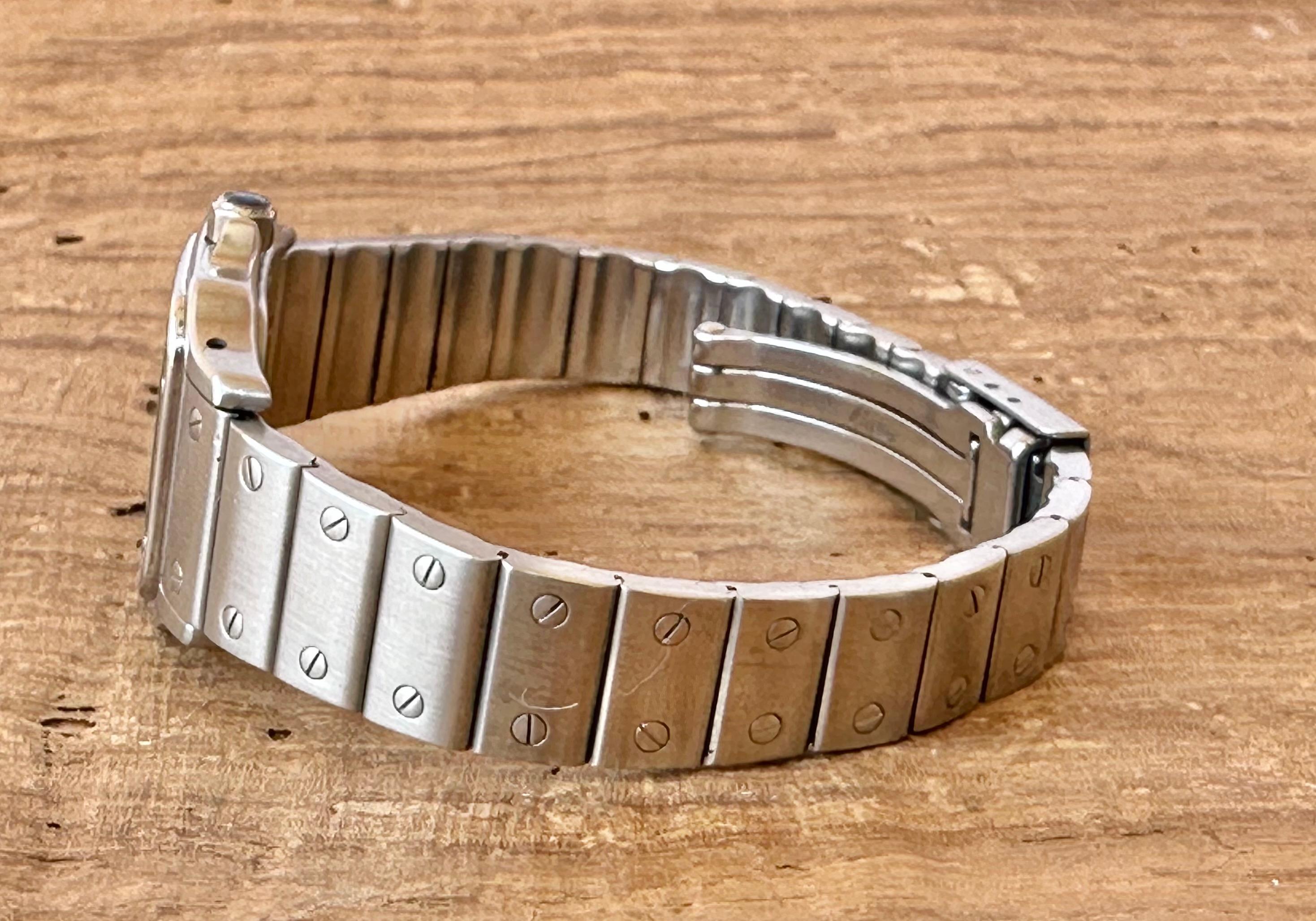 Cartier Santos Galbée 1565 Roman Numerals  Stainless Steel  Watch 3