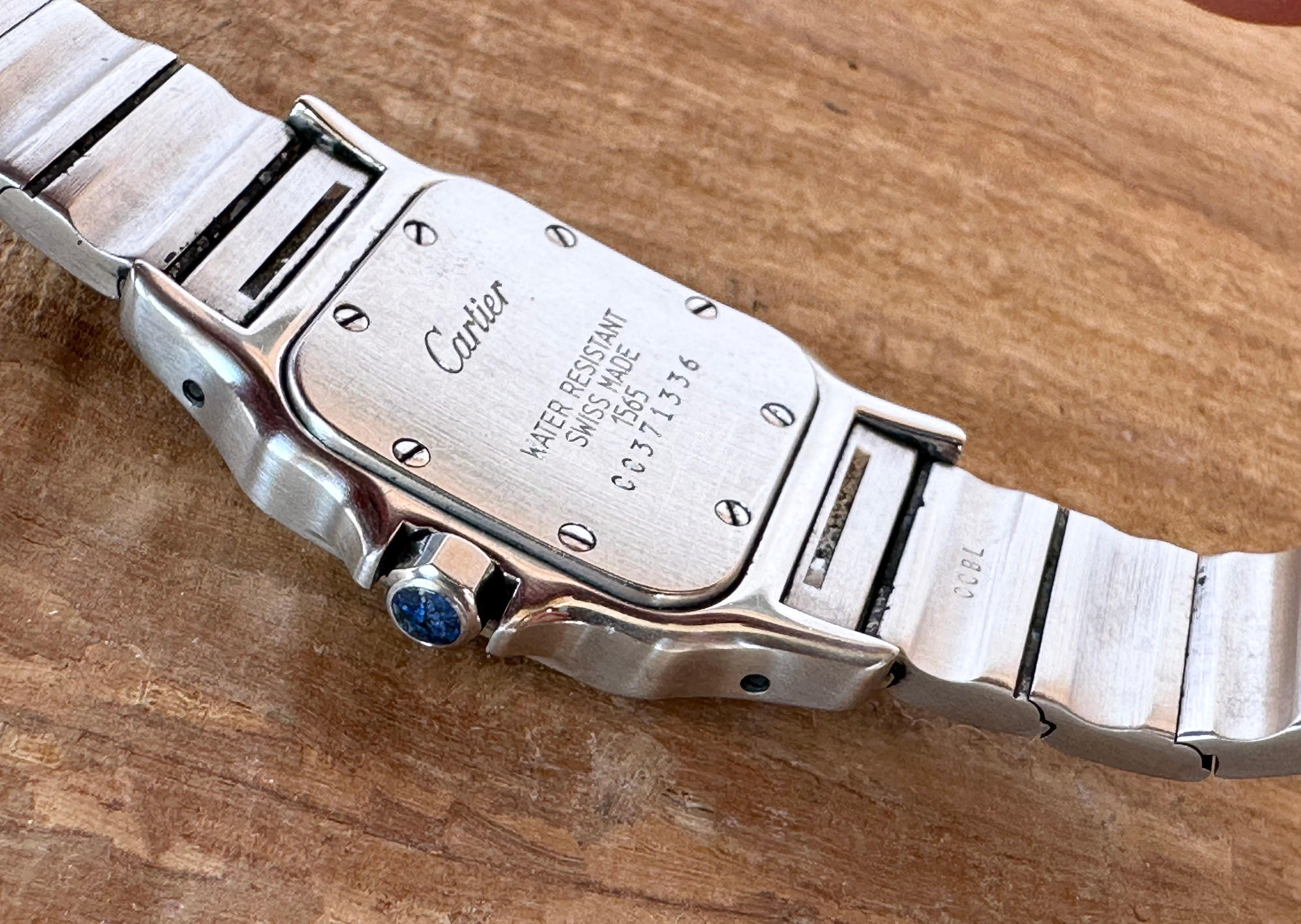 Cartier Santos Galbée 1565 Roman Numerals  Stainless Steel  Watch 7