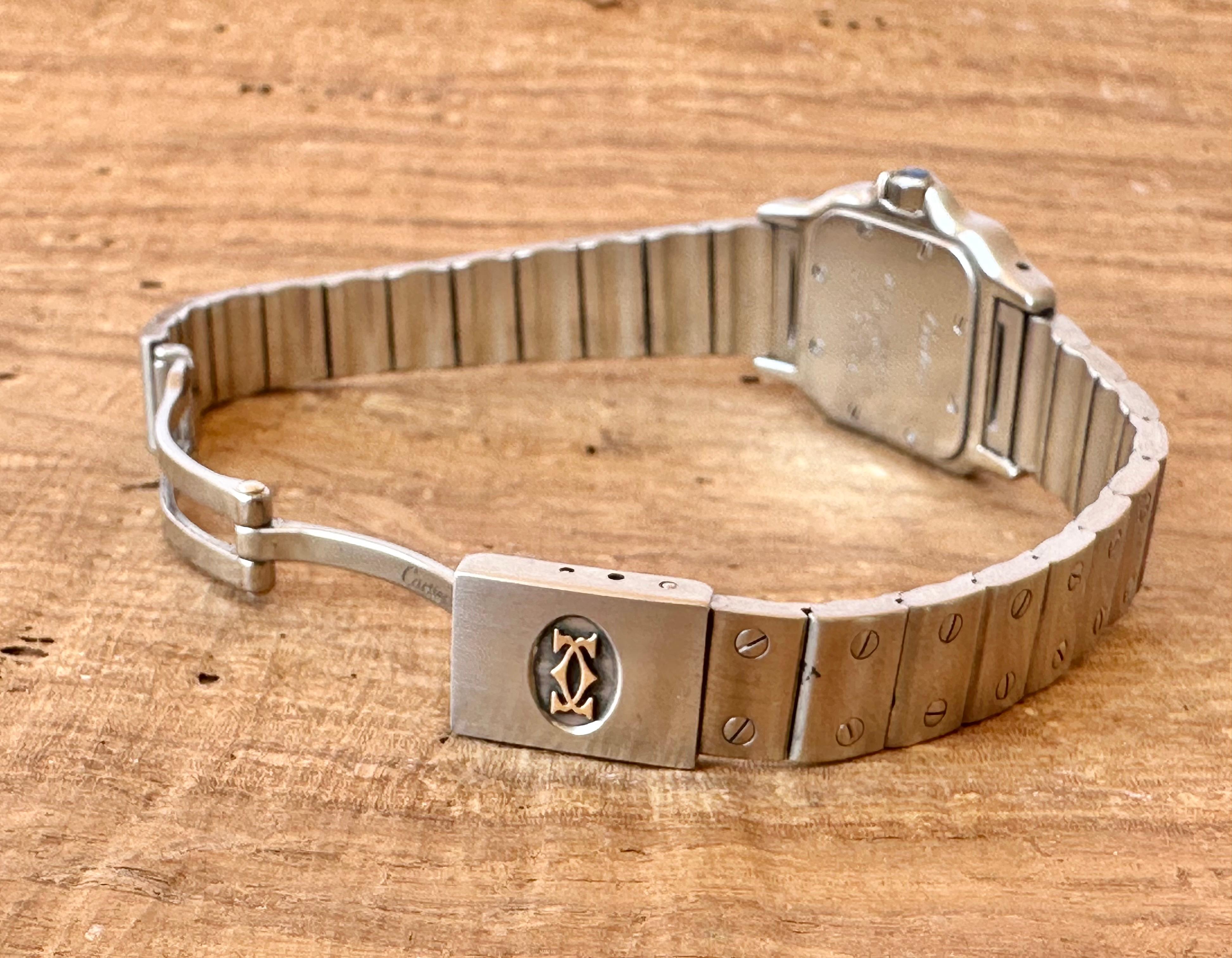 Cartier Santos Galbée 1565 Roman Numerals  Stainless Steel  Watch 8