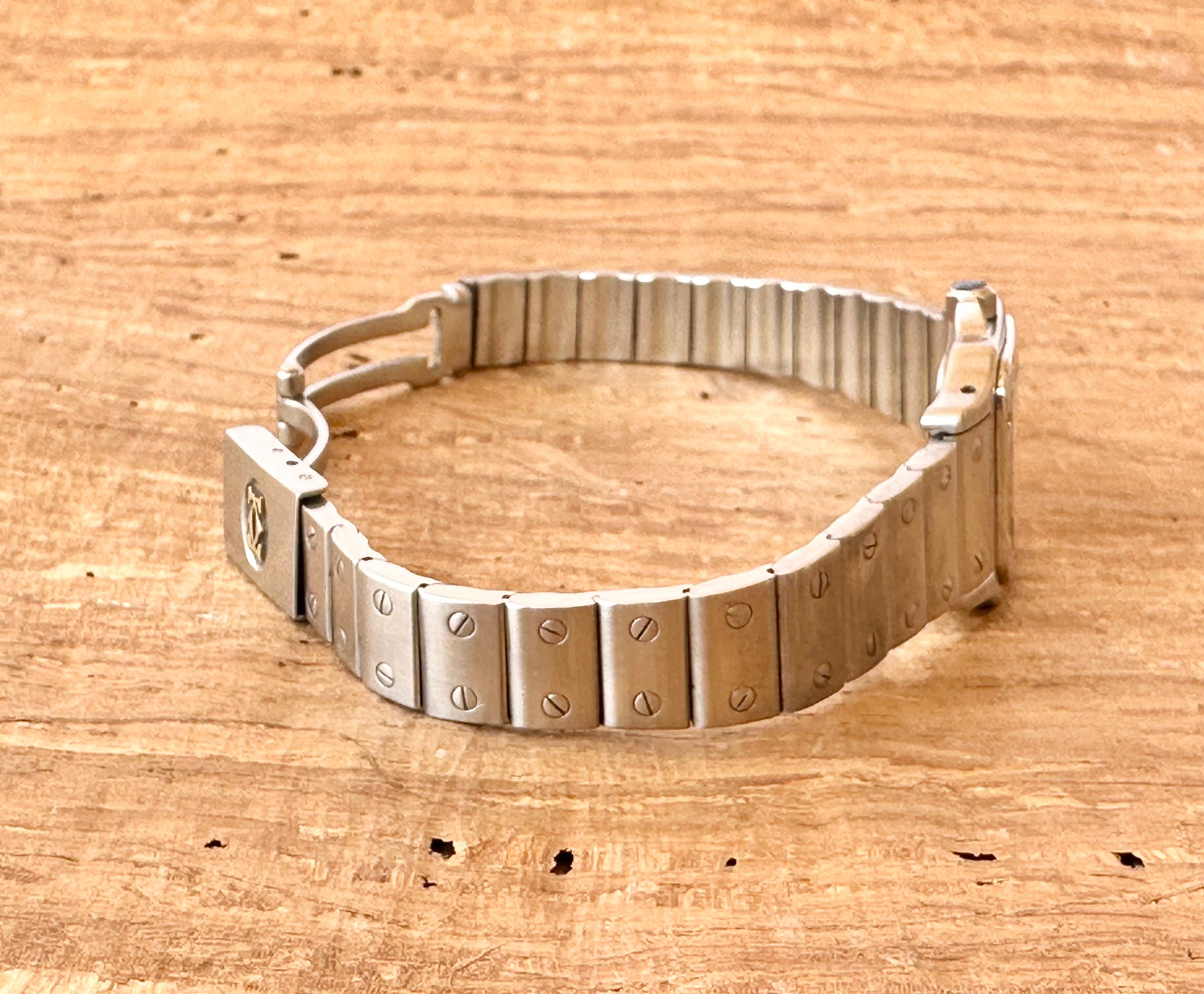 Cartier Santos Galbée 1565 Roman Numerals  Stainless Steel  Watch 9