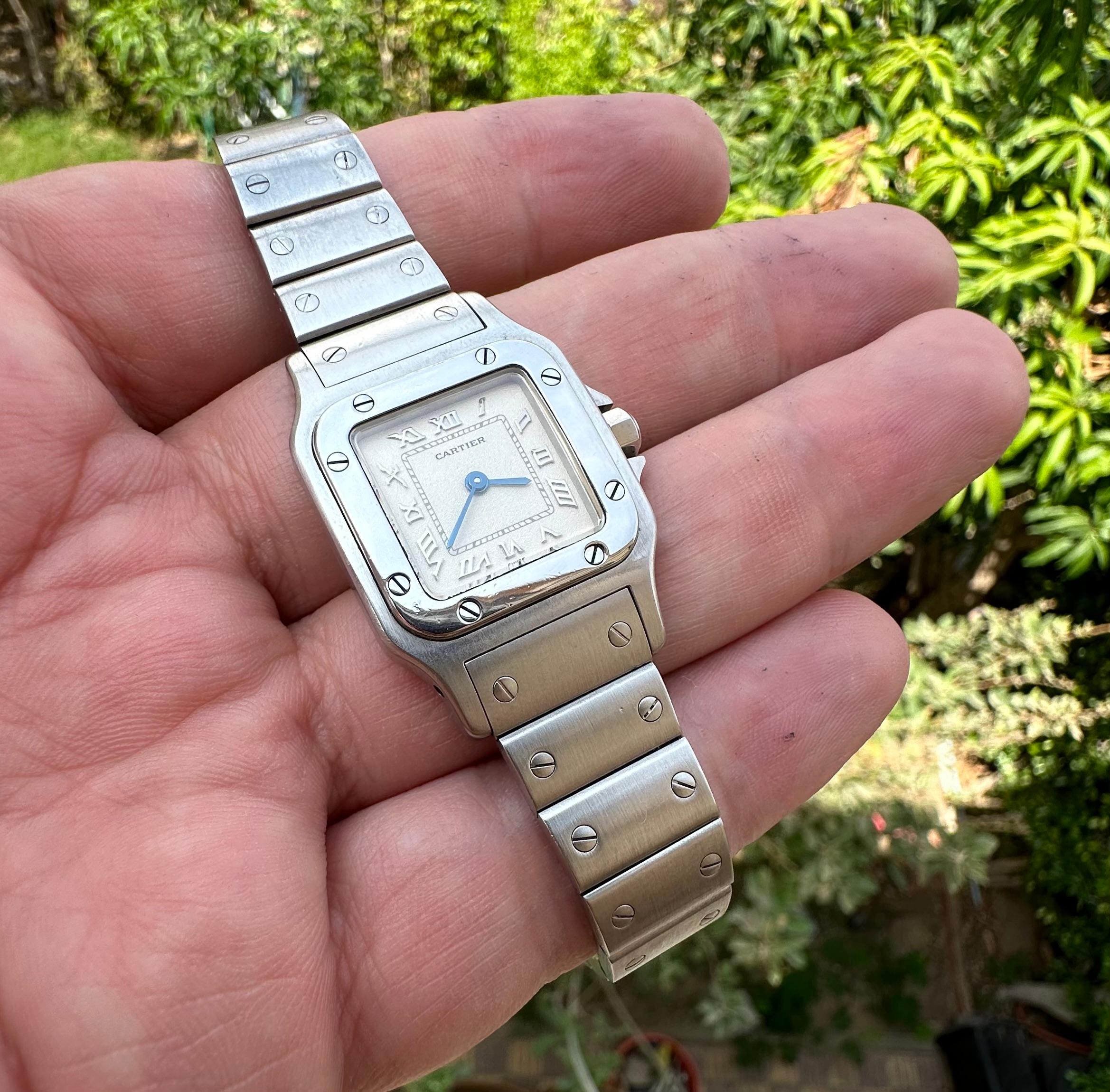 Women's Cartier Santos Galbée 1565 Roman Numerals  Stainless Steel  Watch