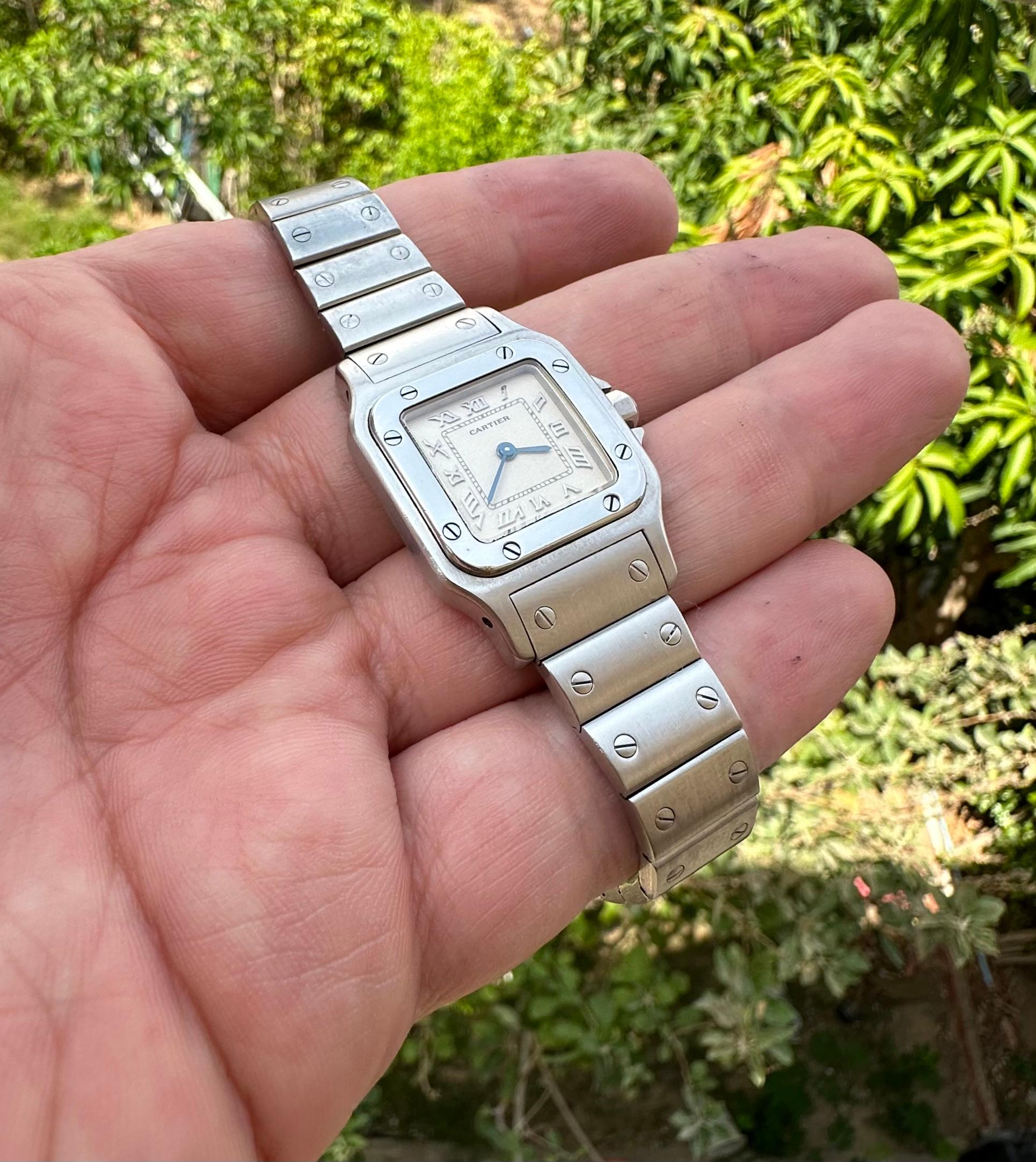 Cartier Santos Galbée 1565 Roman Numerals  Stainless Steel  Watch 1