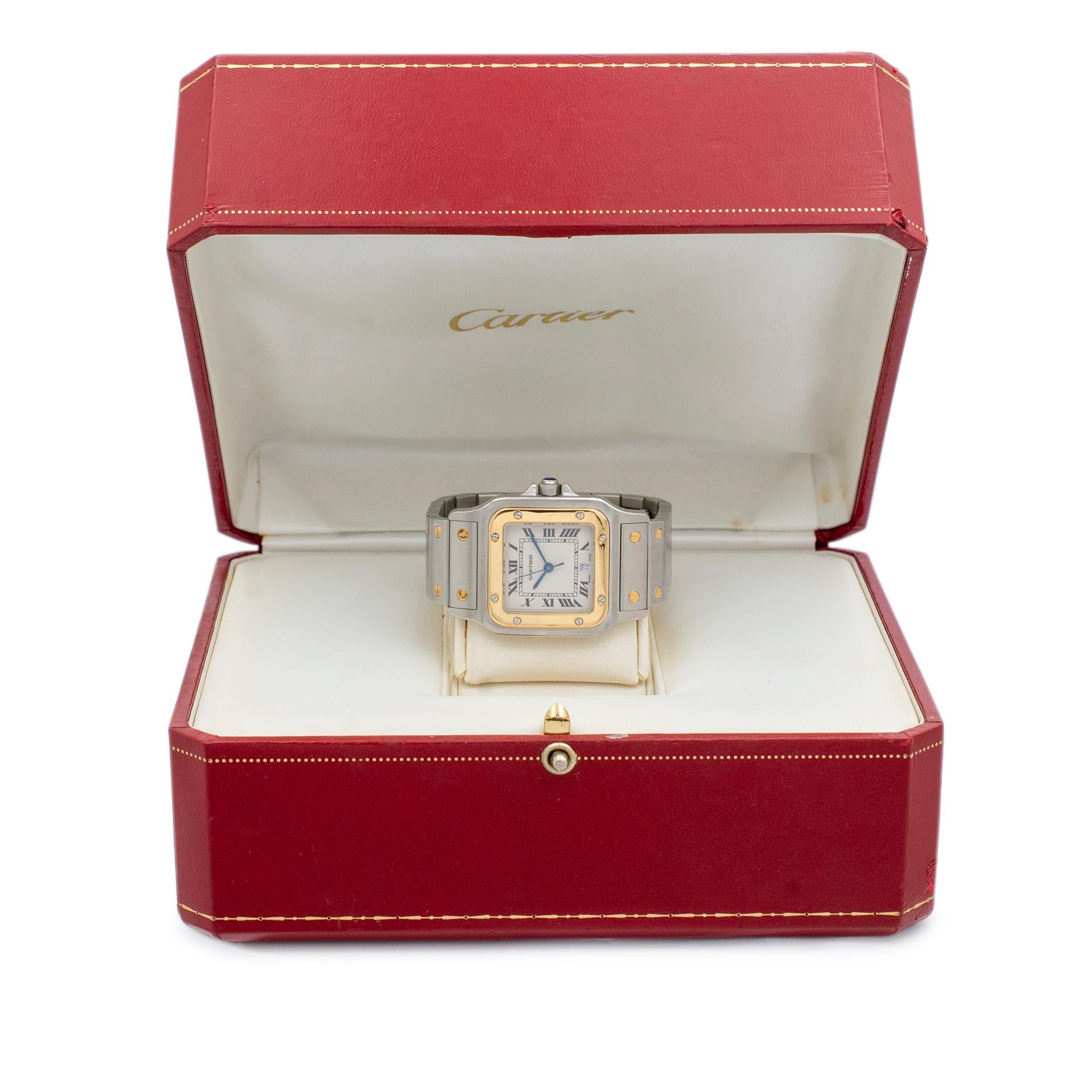 Cartier Santos Galbee 1566 W20011c4 29MM Quarz-Uhr aus Edelstahl & 18K Gold 1