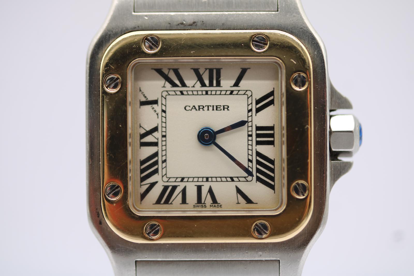 Cartier Santos Galbée 1567  Mid-Size 24mm Steel & 18k Gold  Quartz  No Papers In Good Condition In London, GB