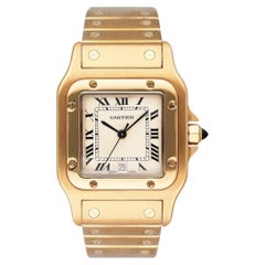 Cartier Santos Galbee Montre en or jaune 18 carats 1568