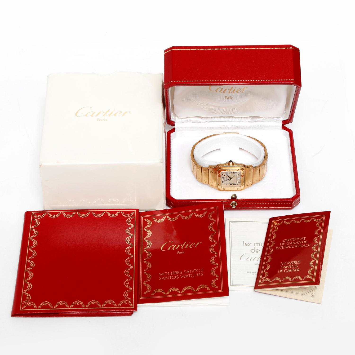 Cartier Santos Galbee 18 Karat Yellow Gold Quartz Watch W20010C5 1