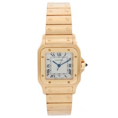 Cartier Santos Galbee 18 Karat Yellow Gold Quartz Watch W20010C5