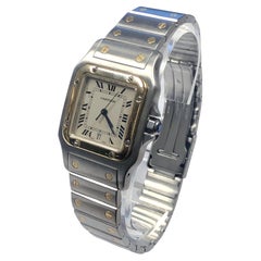 Cartier Santos Galbee 18k and steel Large Quartz Wrist Watch