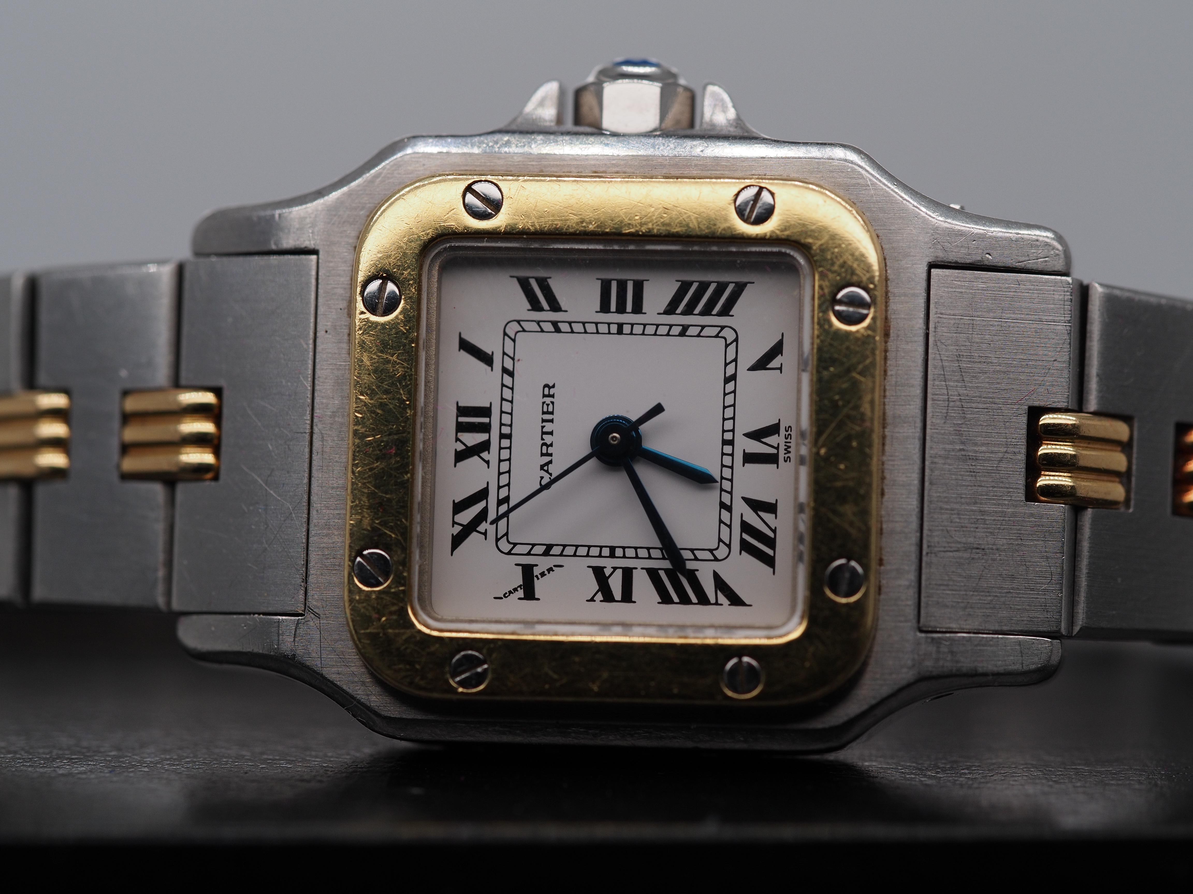 Gehäusegröße: 25mm
Metall Typ: 18K Gelbgold und Edelstahl  [Gepunzt und geprüft]
Gewicht:  58,1 Gramm

Uhrwerk: Automatik

Hersteller der Uhr: Cartier
Uhrwerk-Hersteller: Cartier

Bedingung:  Ausgezeichnet, Läuft.