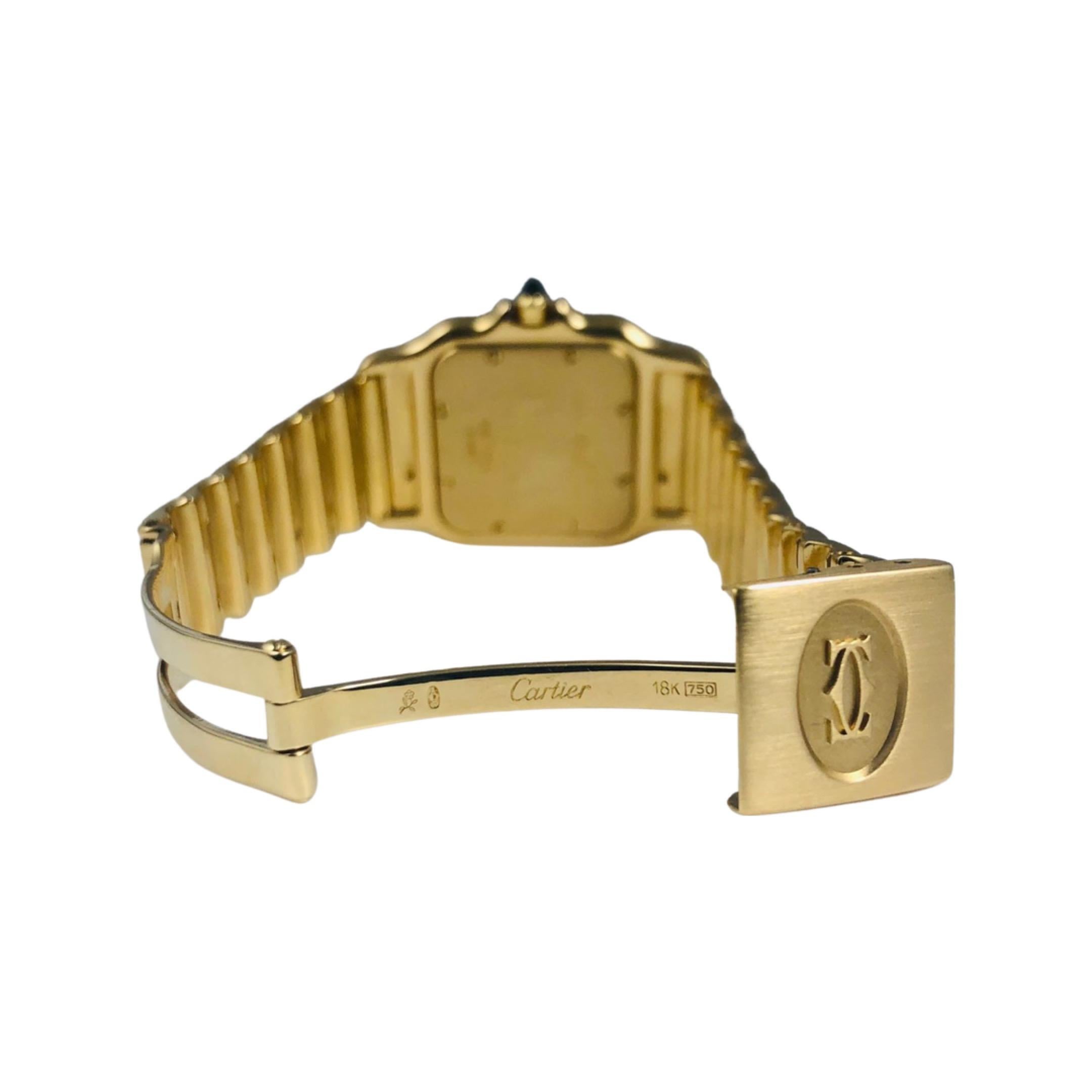 Cartier Santos Galbee 18k Gelbgold Ref. 887901 Weißes Zifferblatt Uhr 2