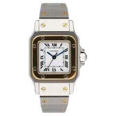Cartier Santos Galbee 18K Yellow Gold & Steel Ladies Watch