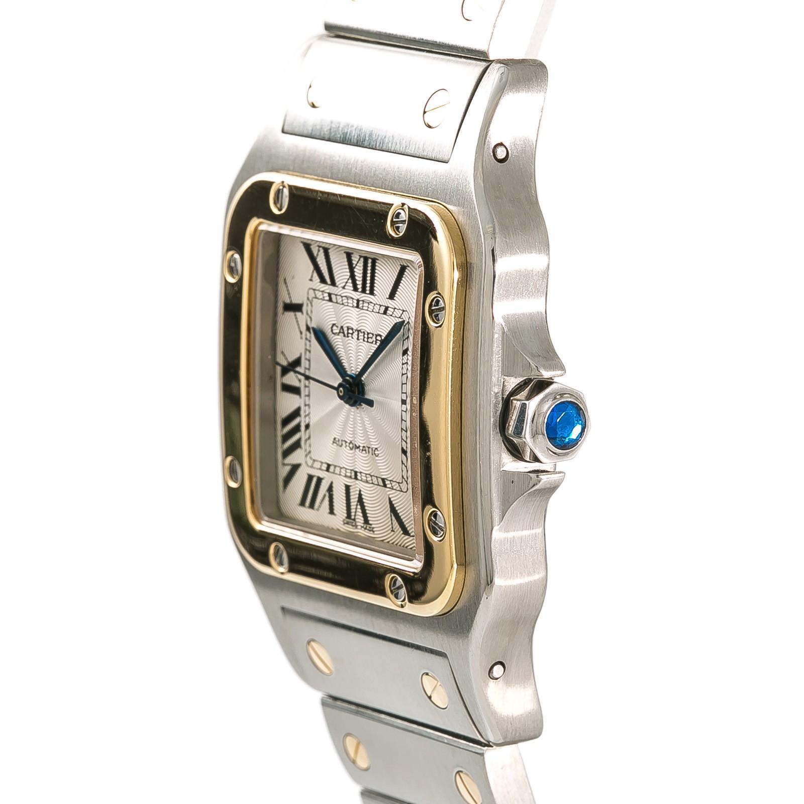 Contemporary Cartier Santos Galbee 2319 W20055D6 Men’s Automatic Watch 18 Karat Two-Tone