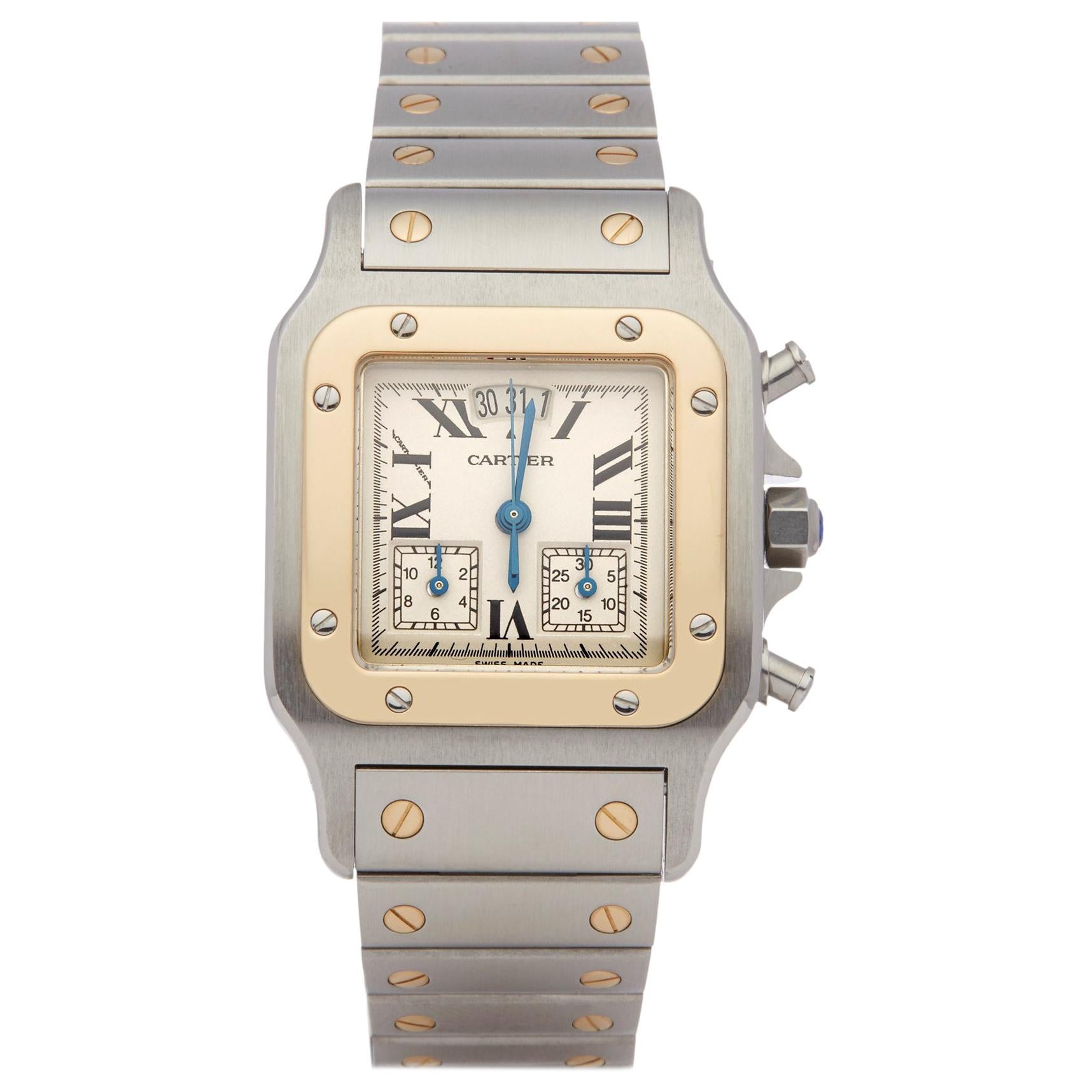 Cartier Santos Galbee 2425 or W20042C403 Stainless Steel and Yellow Gold