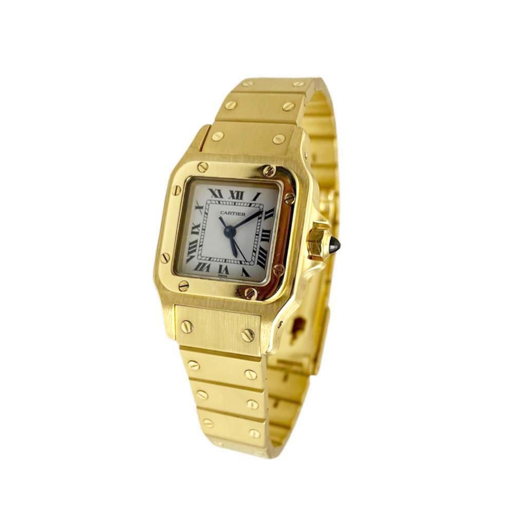 Cartier Santos Galbee-Uhr aus 18 Karat Gelbgold REF 866930 im Zustand „Hervorragend“ in Miami, FL