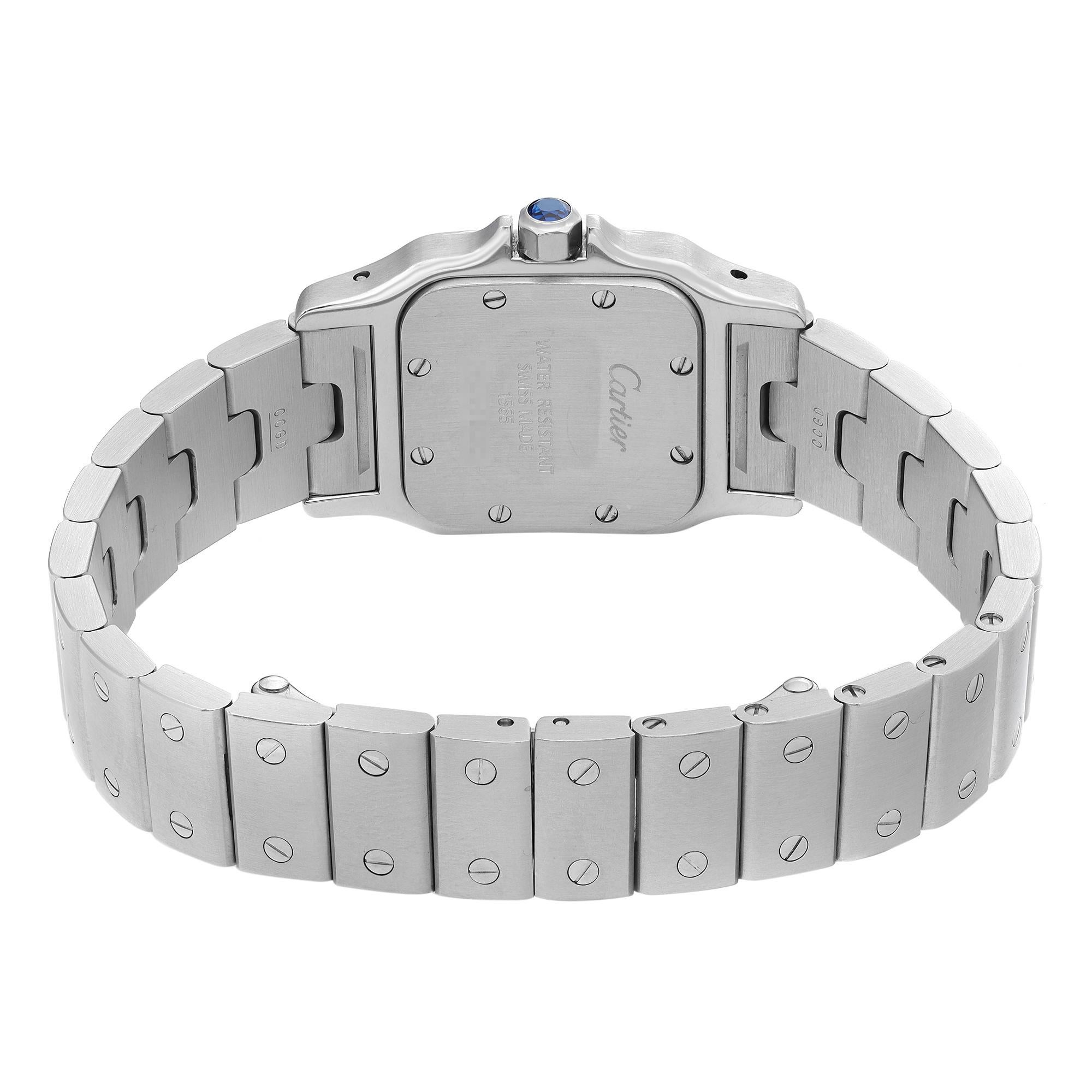 Cartier Santos Galbee Steel Silver Roman Dial Quartz Ladies Watch W20056D6 1
